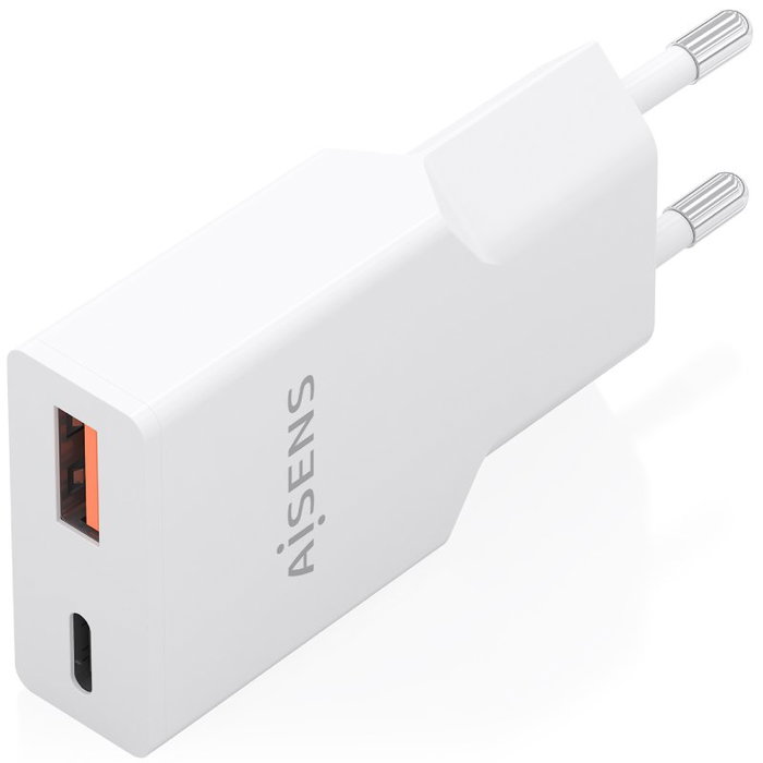 AISENS Cargador GaN 30W Ultra Delgado 1xUSB-C 1xUSB-A Blanco AISENS Cargador GaN 30W Ultra Delgado 1xUSB-C 1xUSB-A Blanco